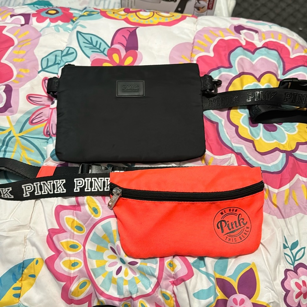 Pink VS fanny pack. Set of 2